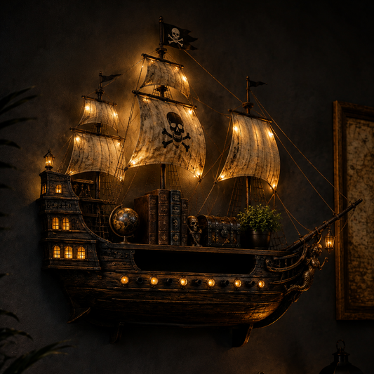 Pirate Ship Wall Shelf